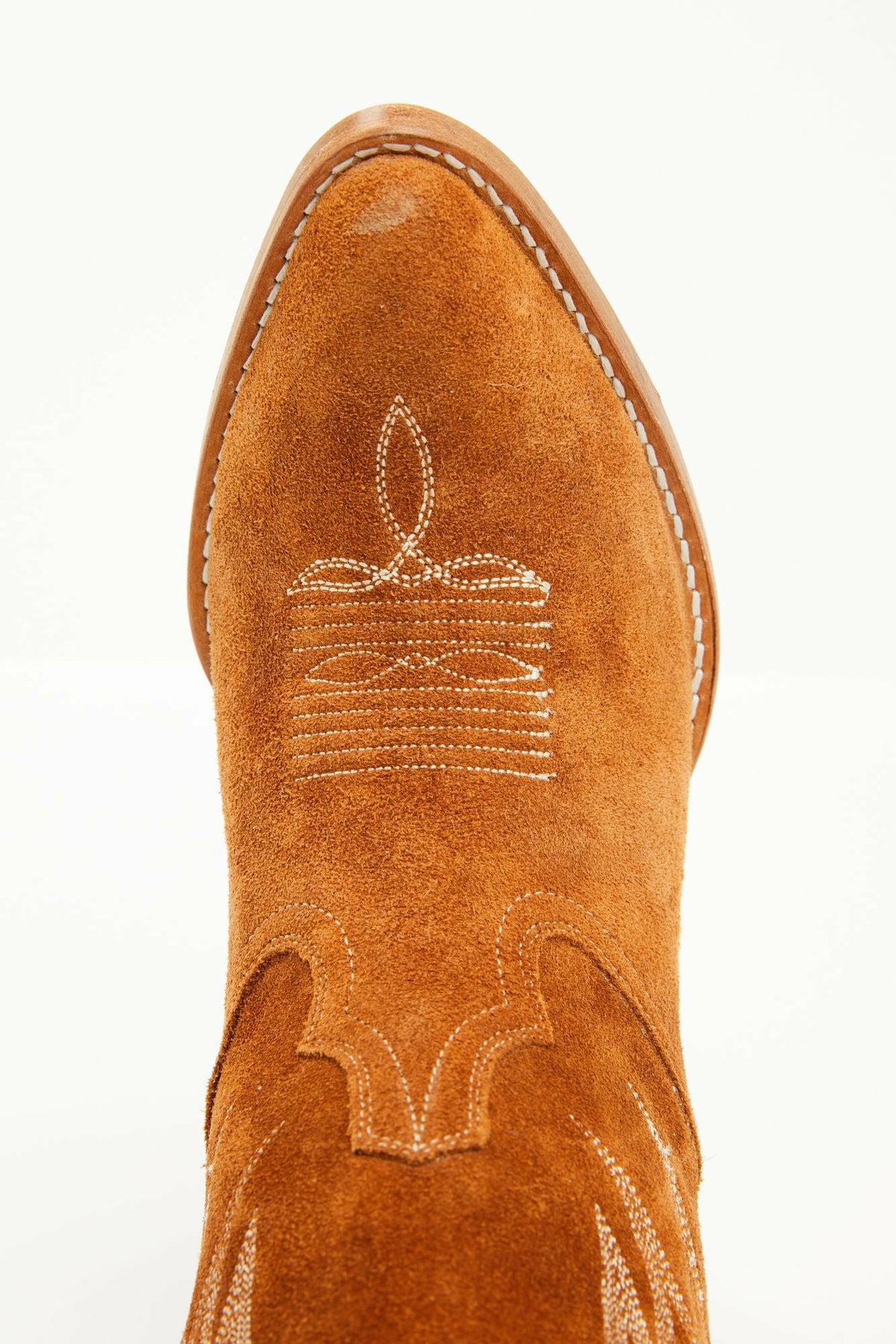 Charmed Life Cognac Suede Western Boots - Round Toe