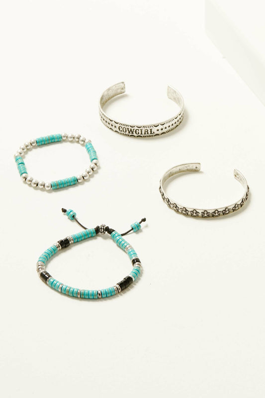 Amberwood Navajo pearl Bracelet Set - 4 Piece
