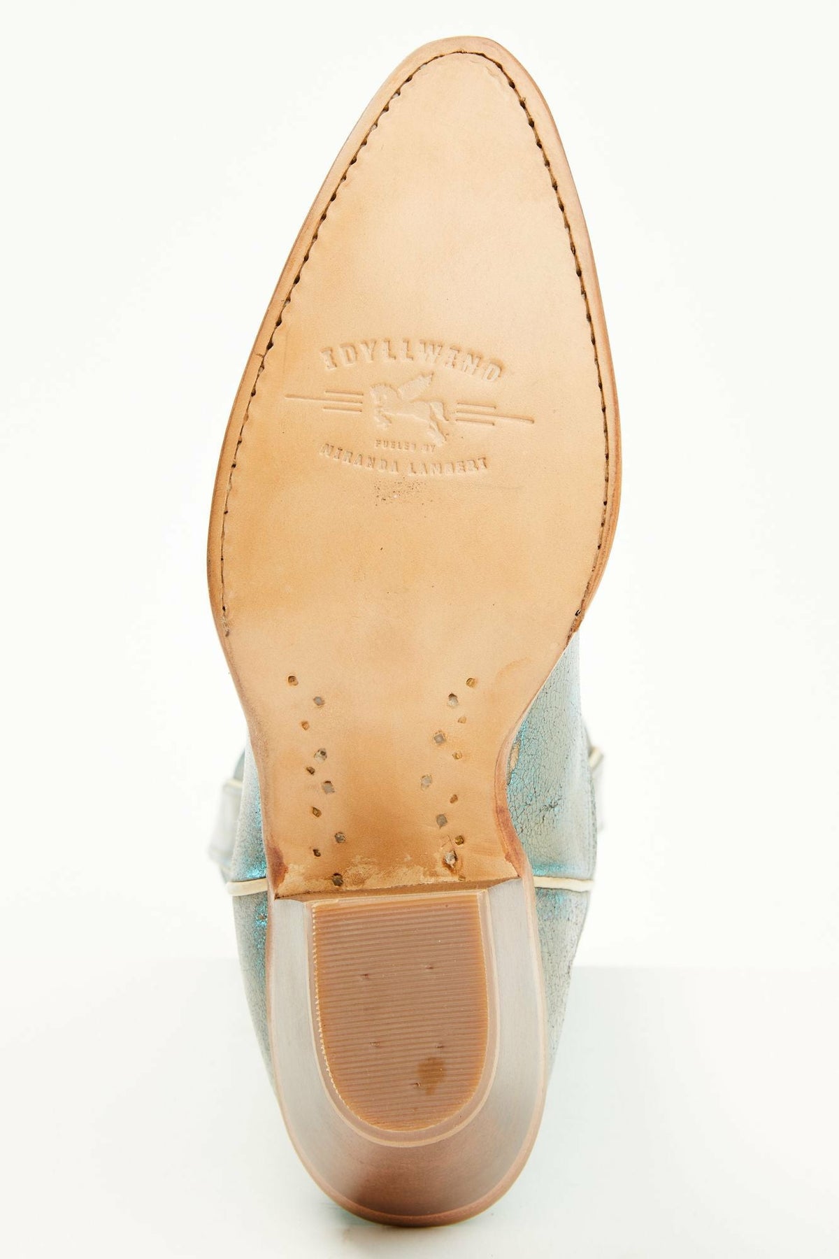 Two Step Turquoise Western Boots - Round Toe