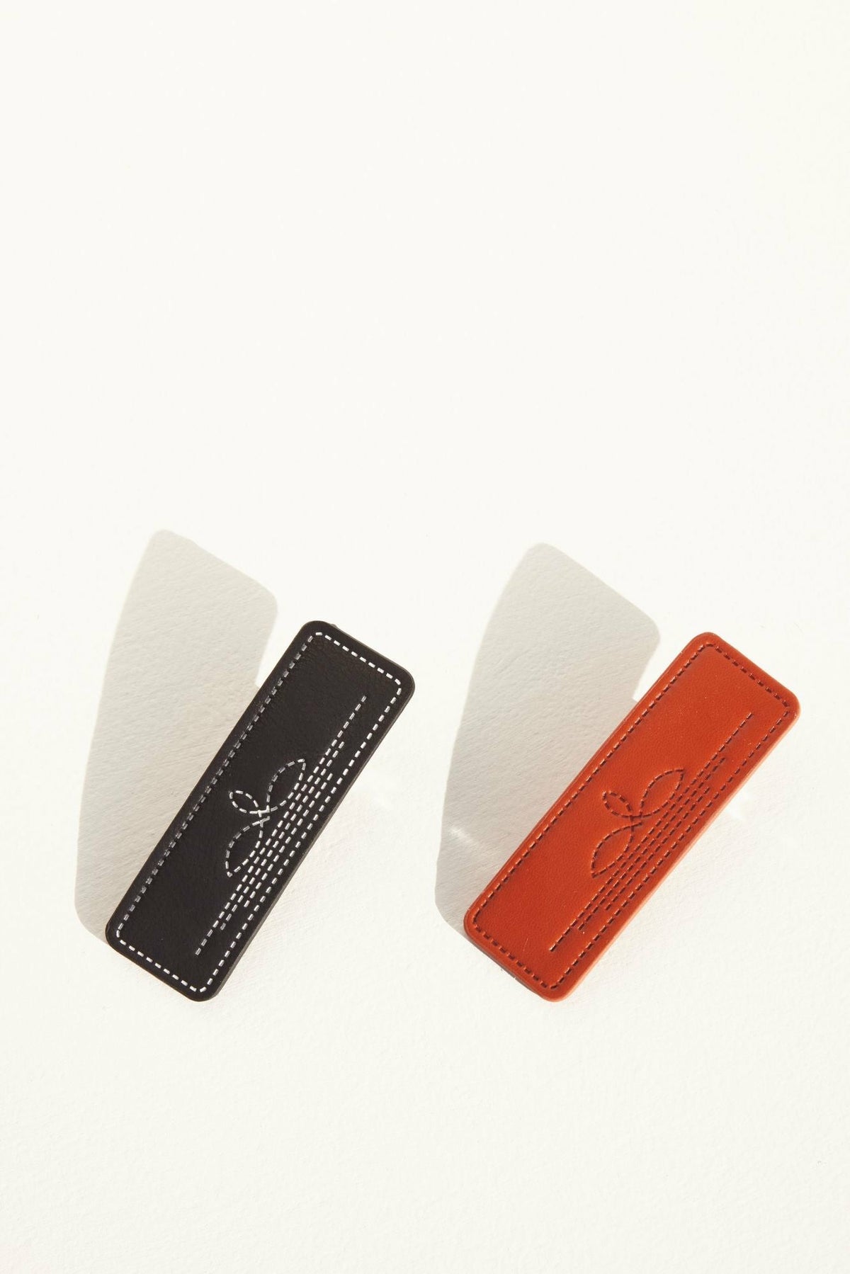Nash Vegas Faux Leather Hair Clip Set - 2 Piece