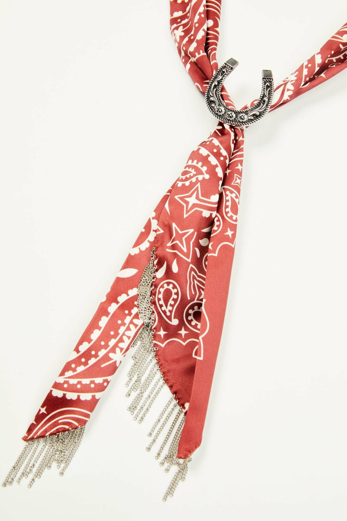 Amelia Chain Fringe Bandana Necklace