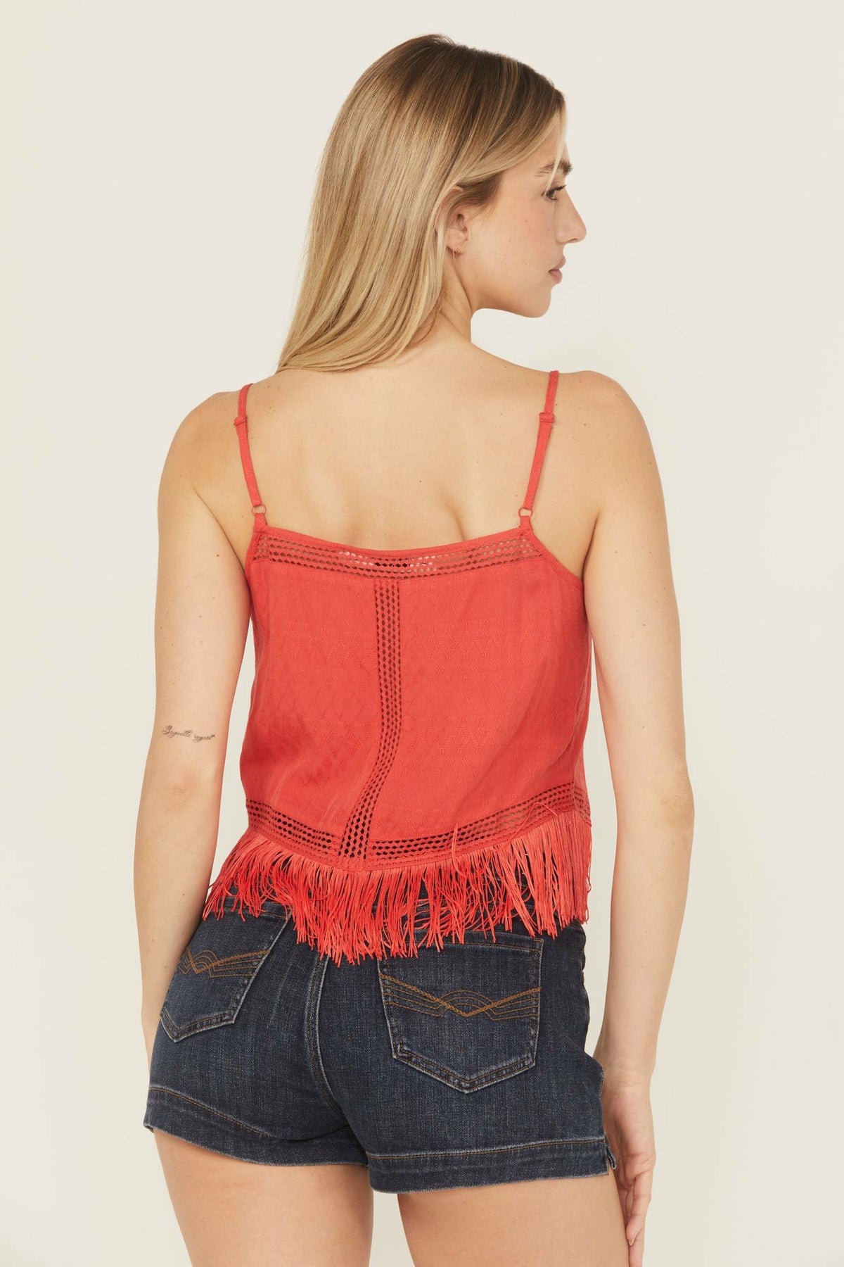 Briarwick Jacquard Fringe Sleeveless Tank Top