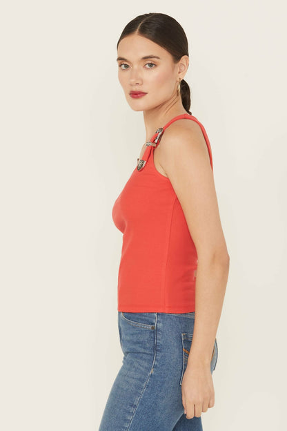 Wylie Rib Knit Buckle Tank