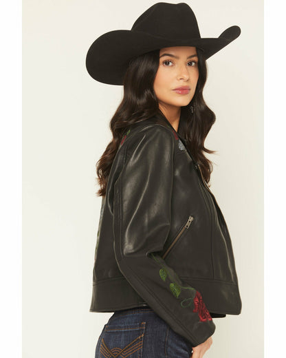 Glenrose Floral Leather Jacket