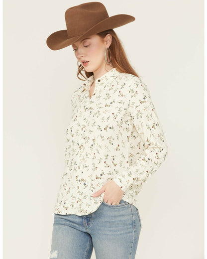 Snowden Floral Print Long Sleeve Featherlight Western Shirt