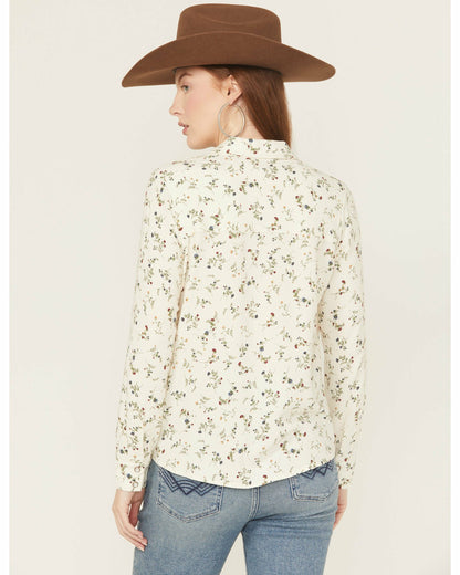 Snowden Floral Print Long Sleeve Featherlight Western Shirt