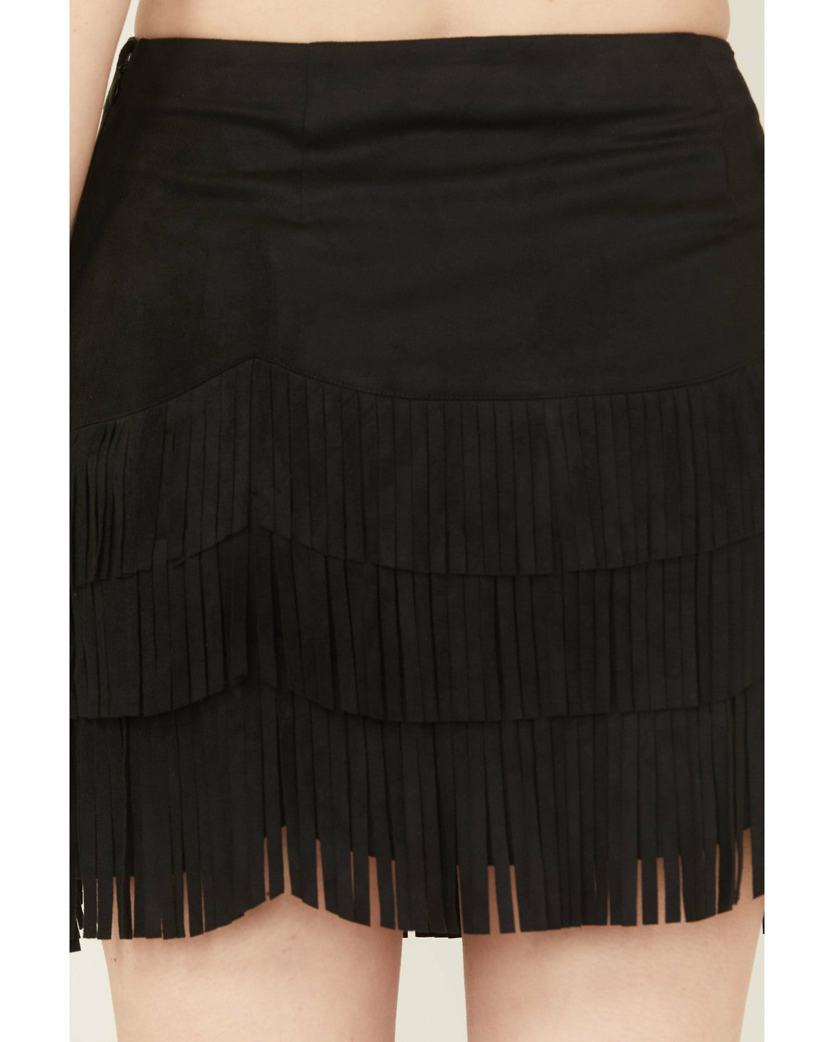 Lindale Faux Suede Fringe Mini Skirt