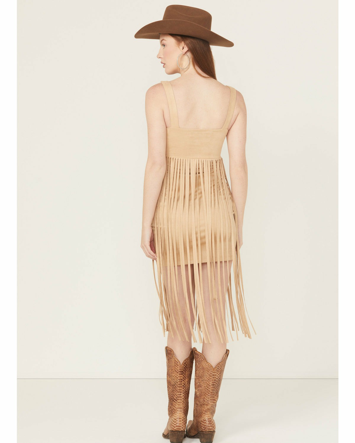 Ramsey Concho Trim Faux Suede Mini Dress