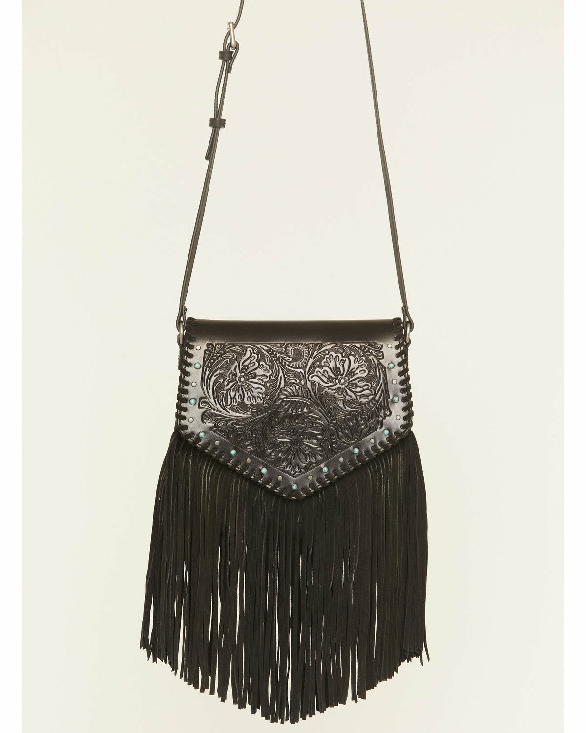 Granada Tooled Fringe Crossbody Bag