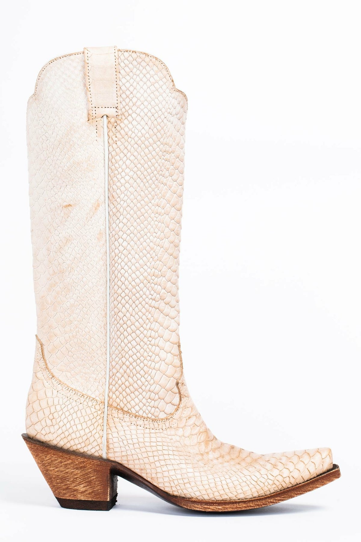 Strut White Western Boots - Snip Toe