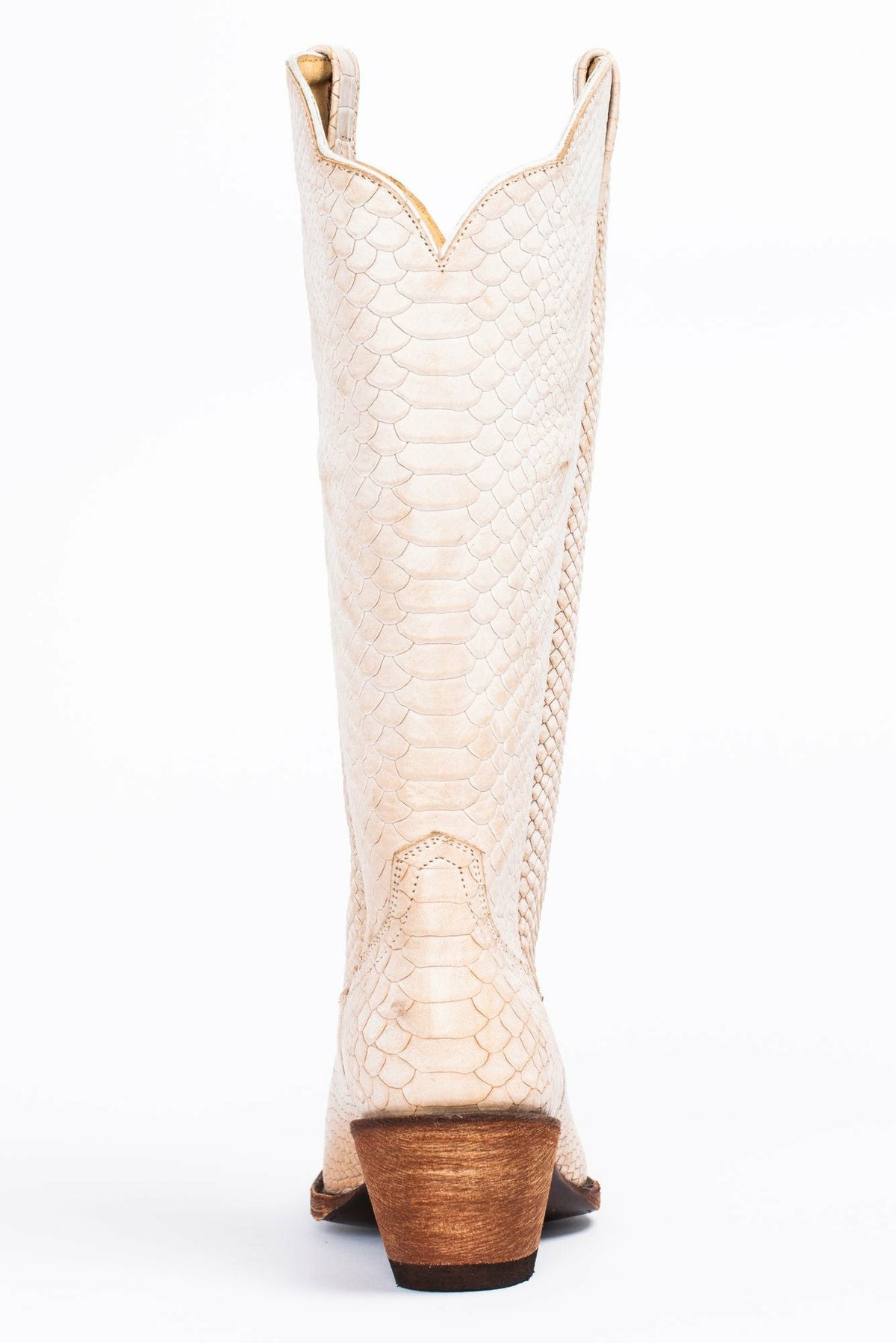 Strut White Western Boots - Snip Toe