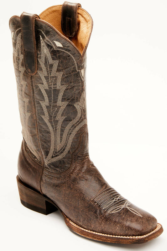 Outlaw Dark Brown Performance Western Boot w/Comfort Technology – Broad Square Toe