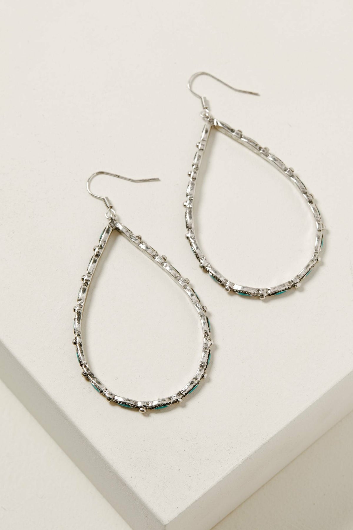 Around We Go Turquoise Earrings