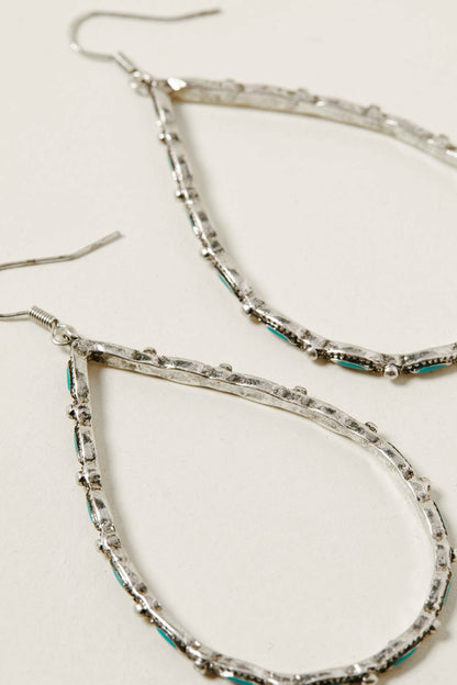 Around We Go Turquoise Earrings