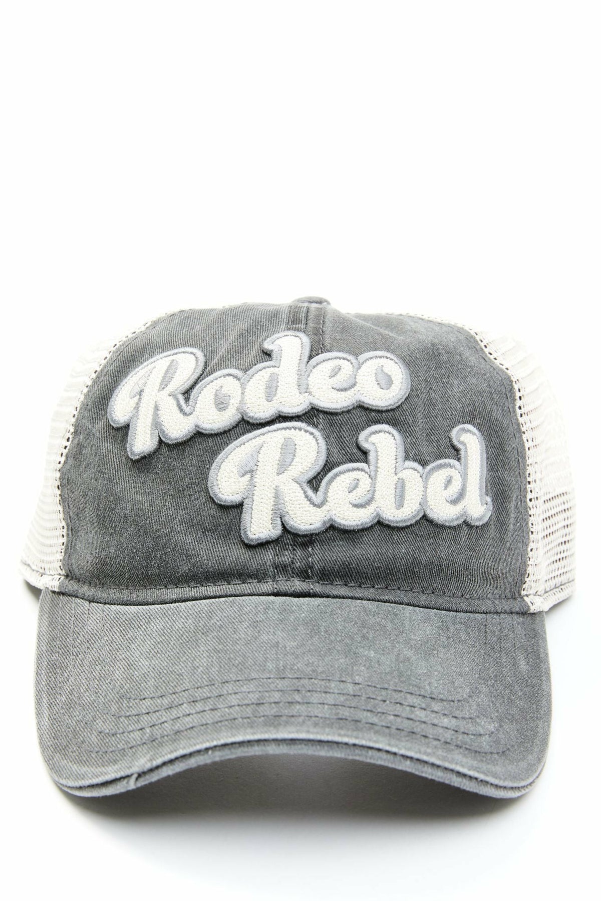 Rodeo Rebel Embroidered Mesh-Back Baseball Hat