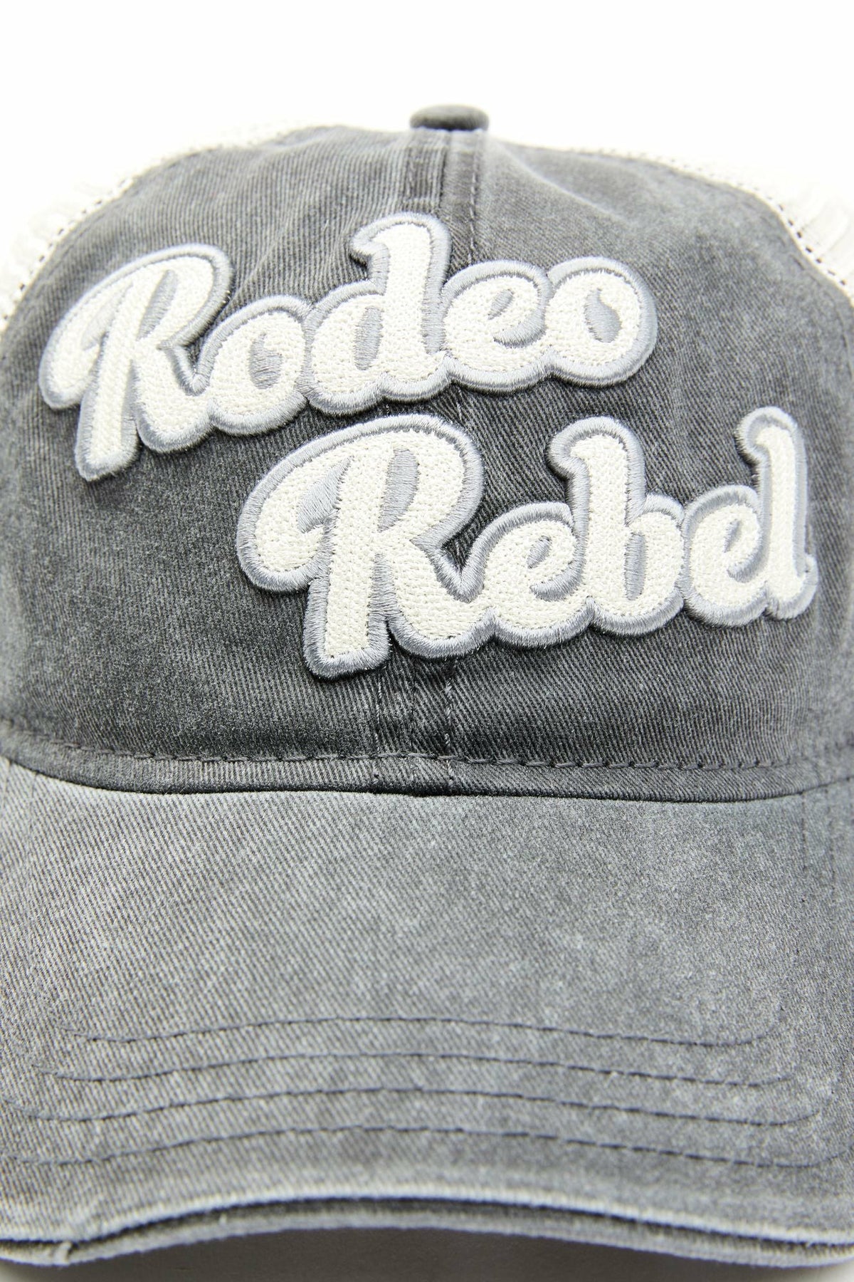 Rodeo Rebel Embroidered Mesh-Back Baseball Hat