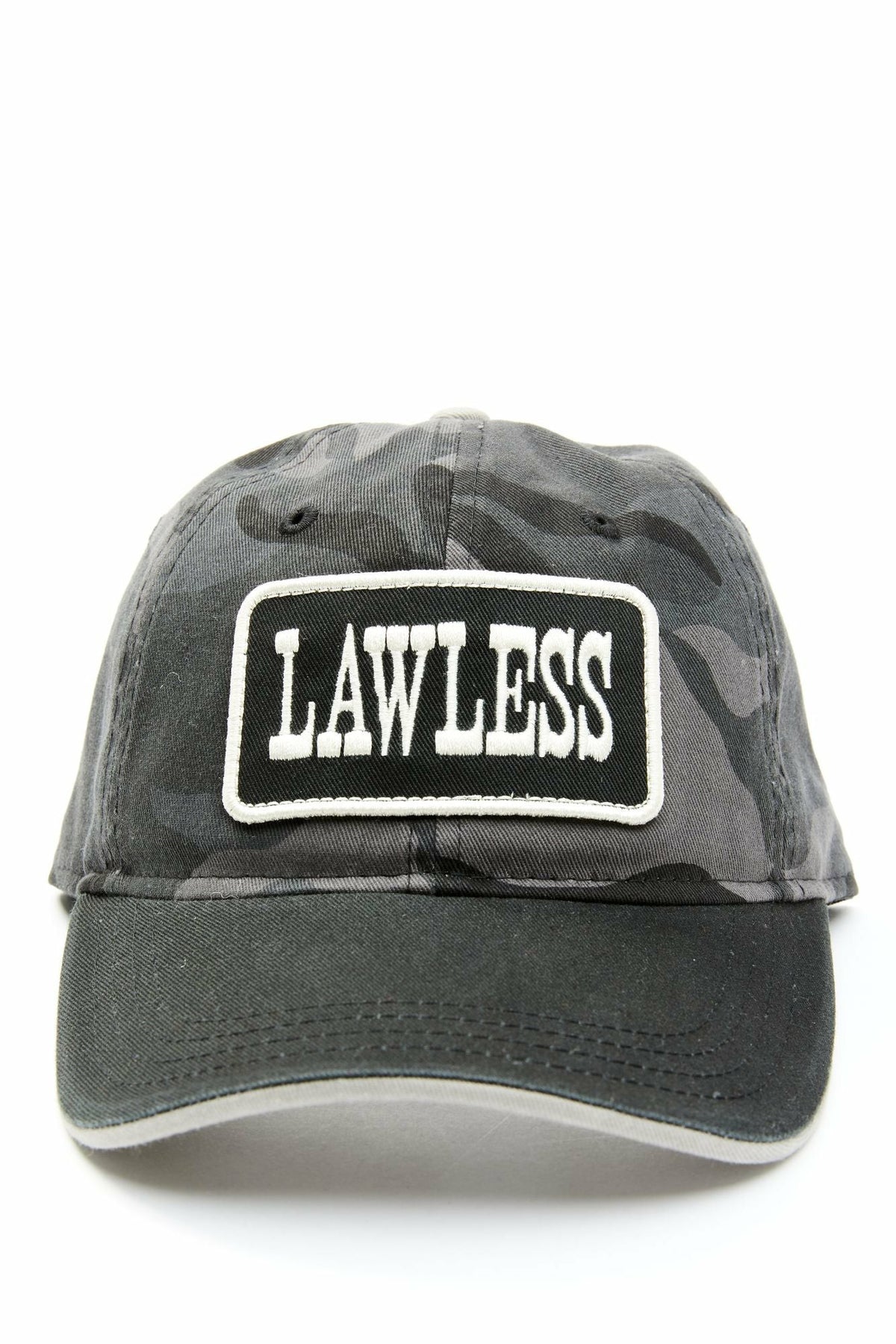 Lawless Patch Camo Print Baseball Hat
