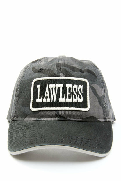 Lawless Patch Camo Print Baseball Hat