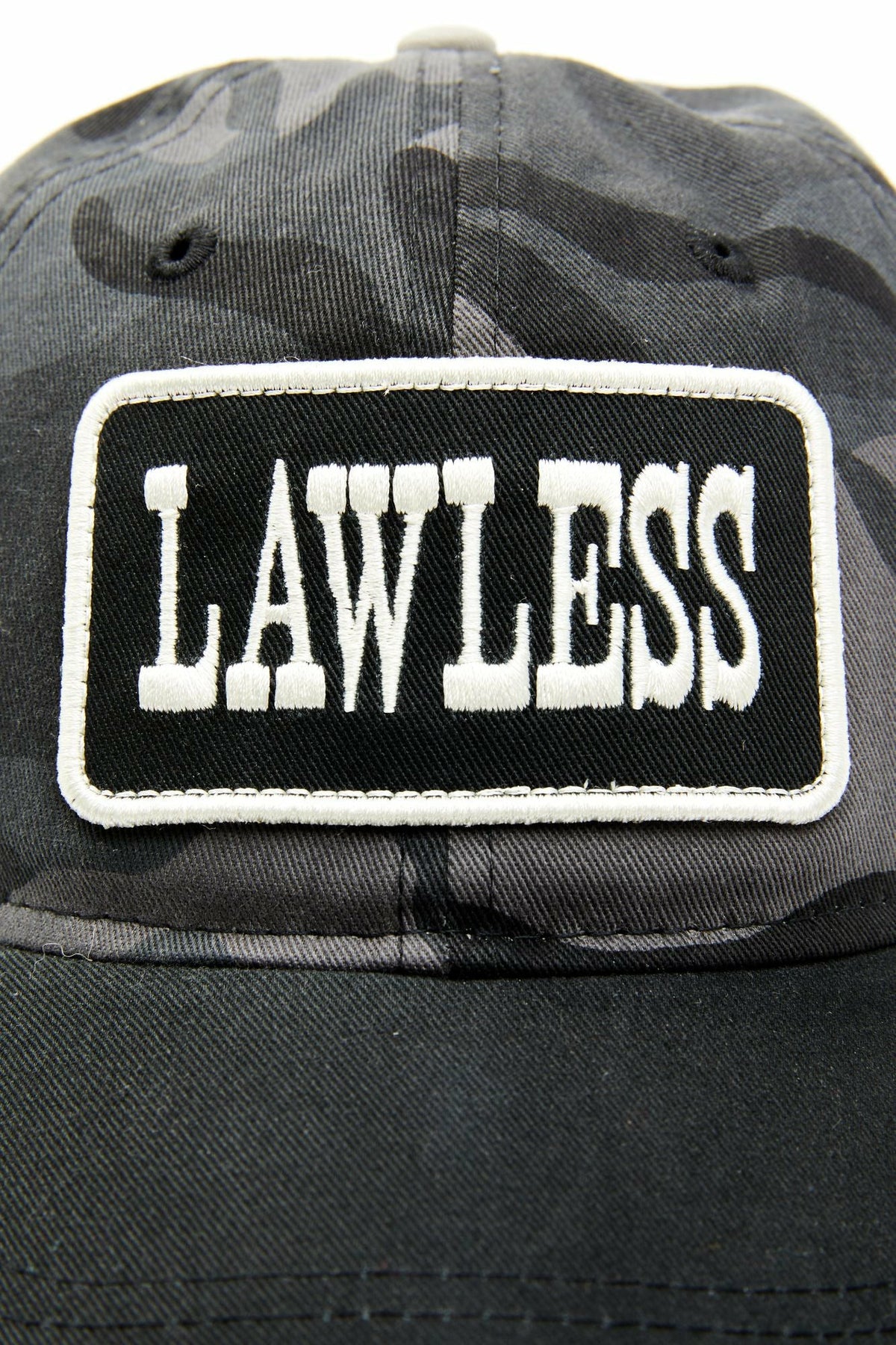 Lawless Patch Camo Print Baseball Hat