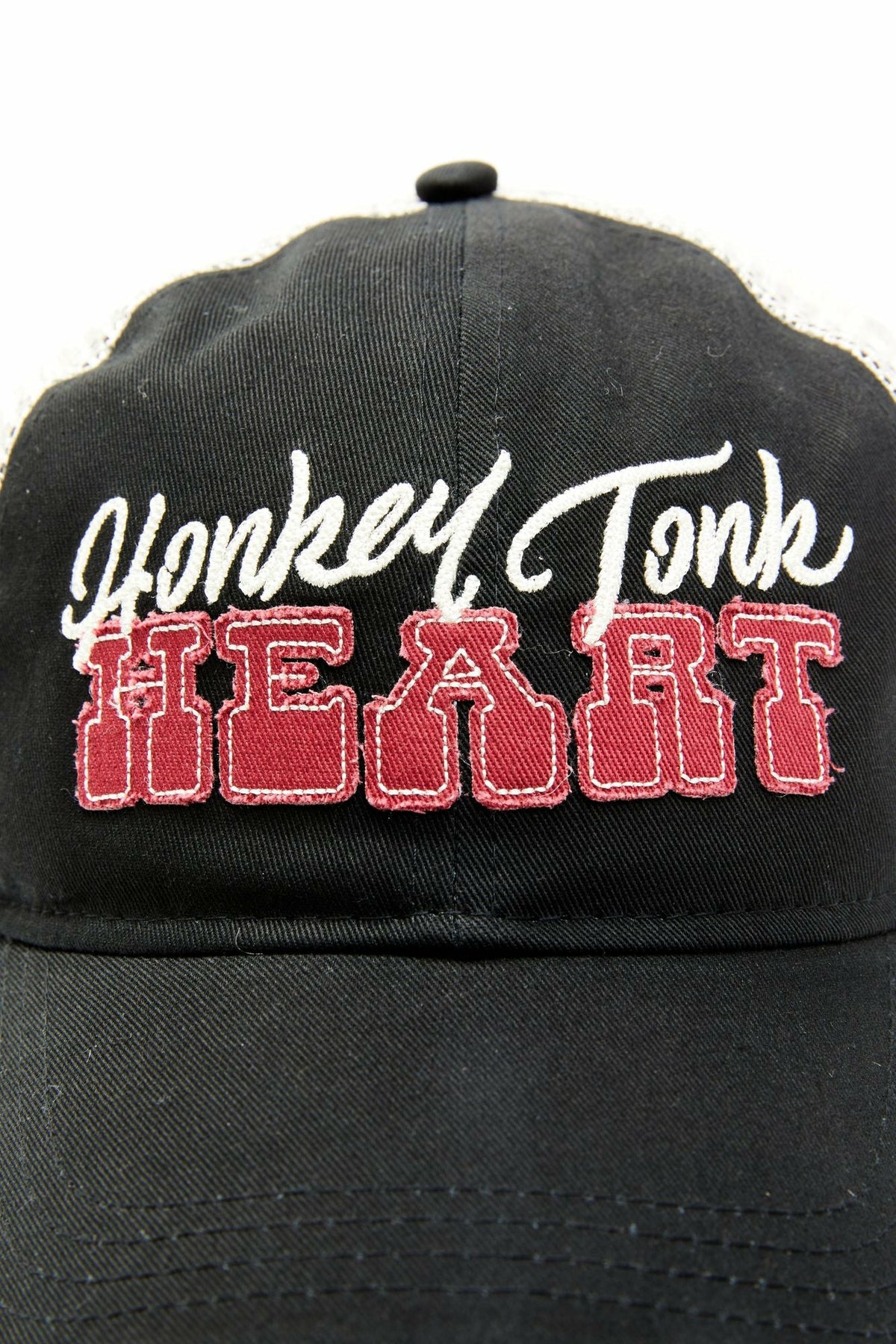 Honky Tonk Heart Embroidered Mesh-Back Baseball Hat