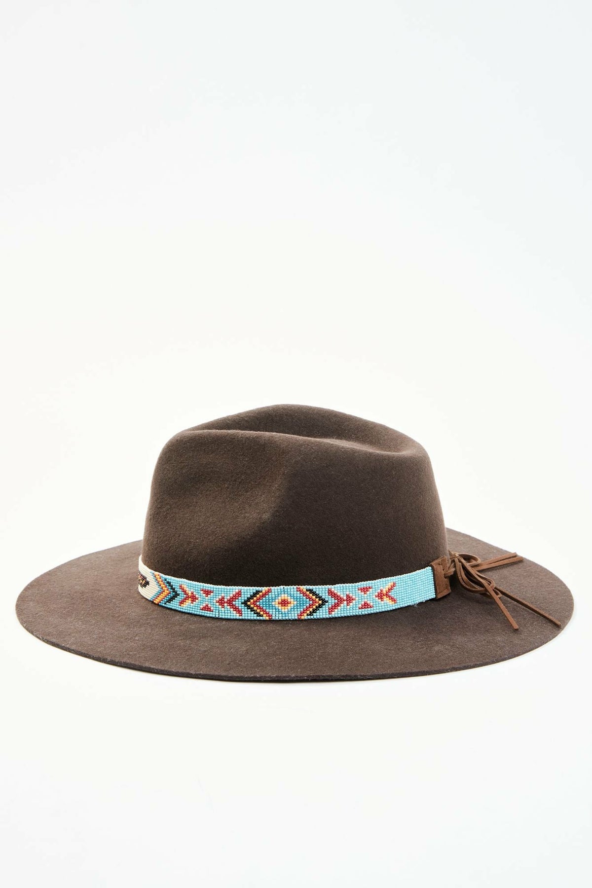 Thunderbird Beaded Band Wool Felt Western Hat