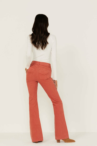 High Risin' Hot Sauce Stretch Signature Back Pockets Flare Corduroy Jeans