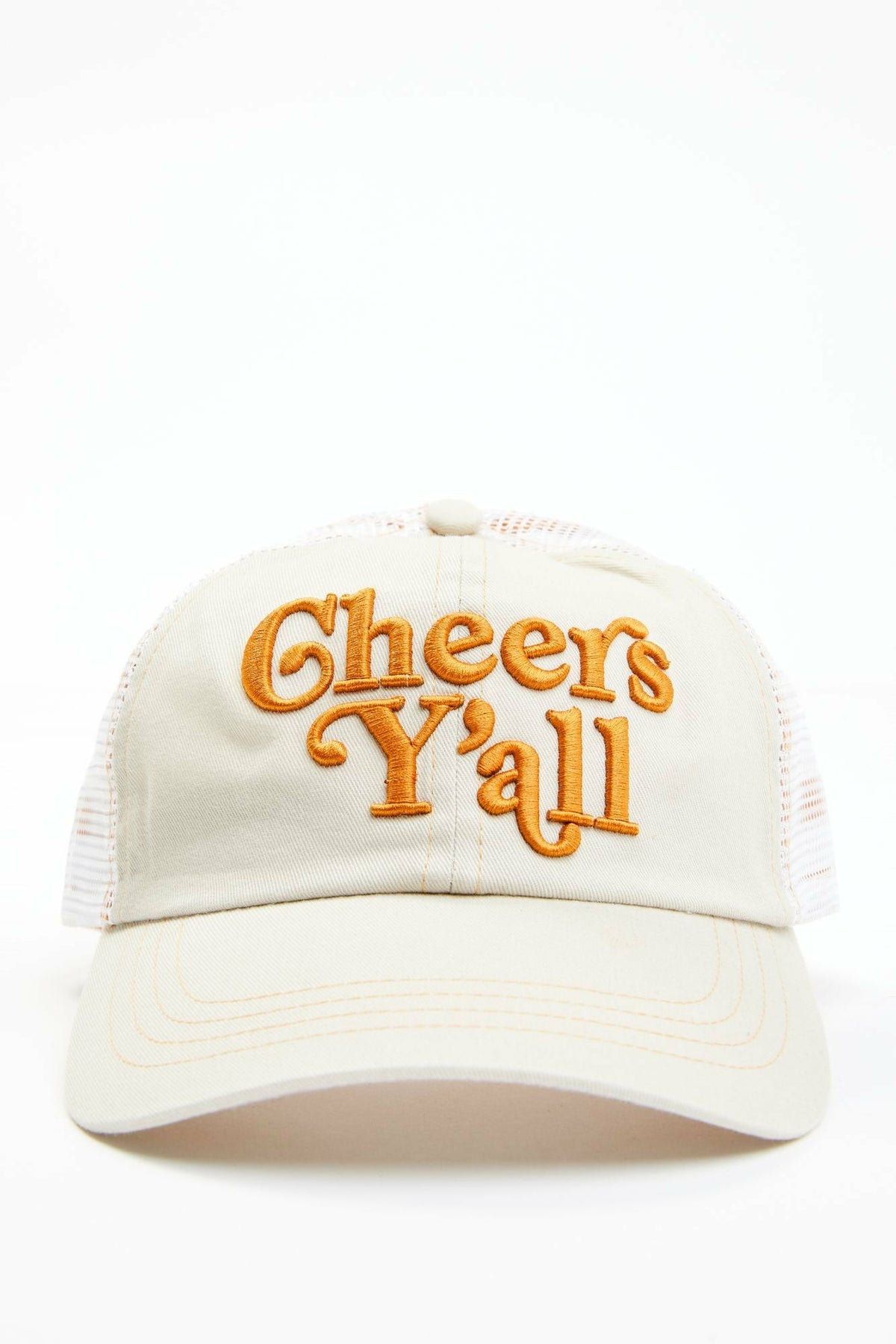 Cheers Ya'll Embroidered Mesh-Back Baseball Hat