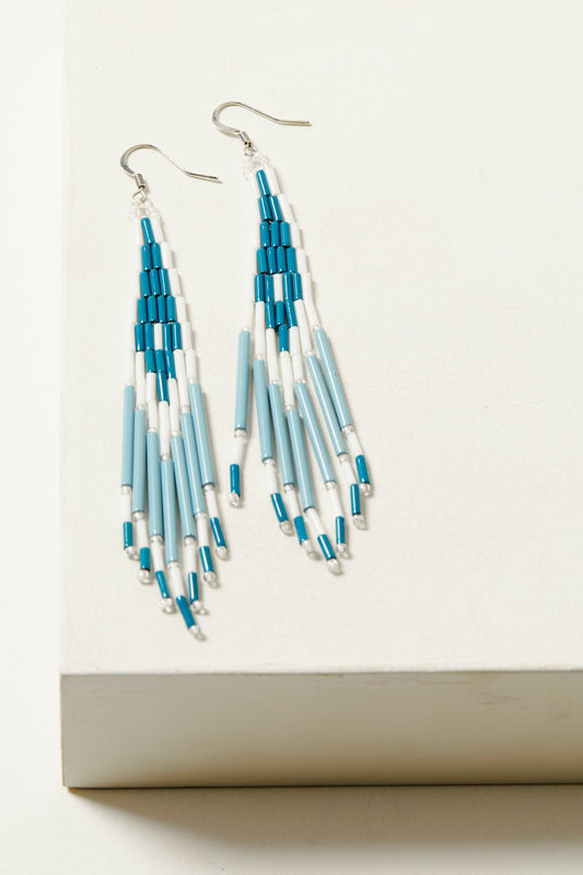 Starlight Blue Seed Beed Earrings