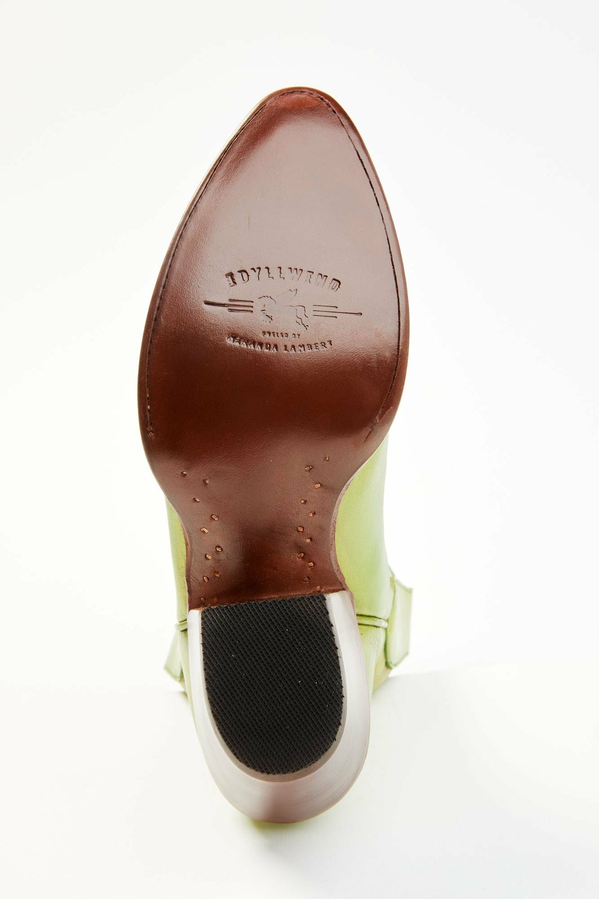 Envy Metallic Green Fashion Leather Western Booties - Round Toe