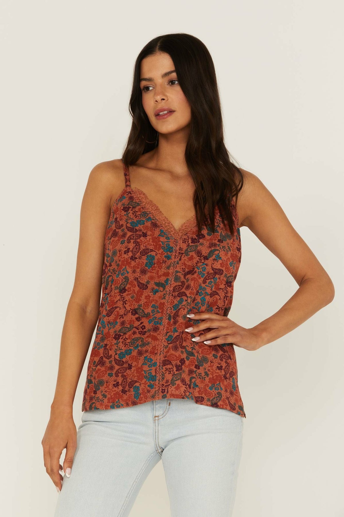 Lurex Little Lace Tank Top