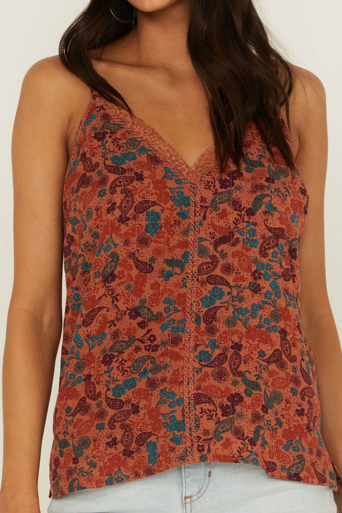 Lurex Little Lace Tank Top