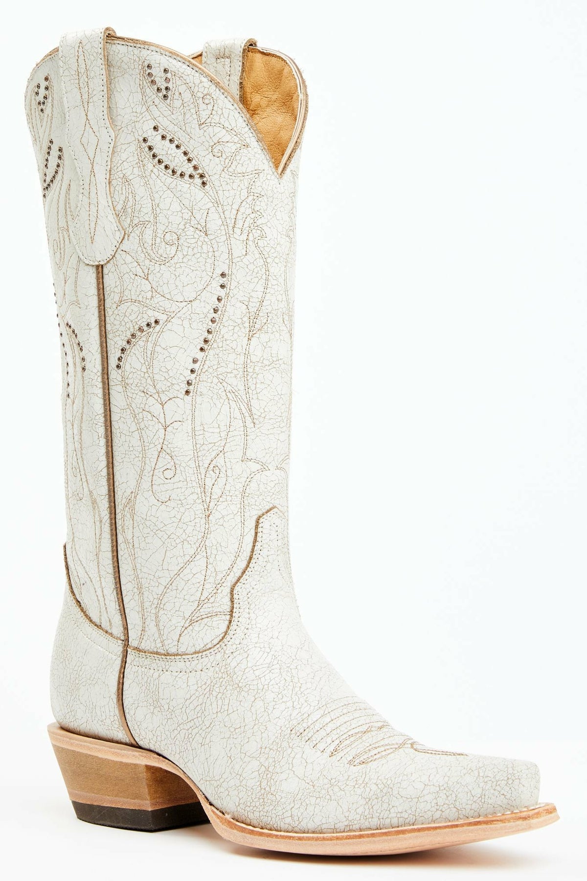 Sweet Tea Crackle Tall Western Boots - Snip Toe
