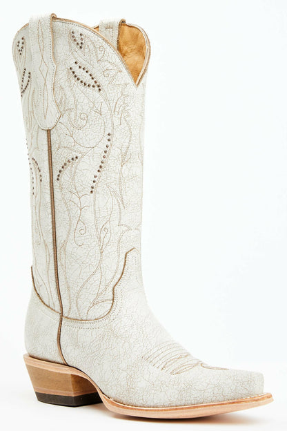 Sweet Tea Crackle Tall Western Boots - Snip Toe