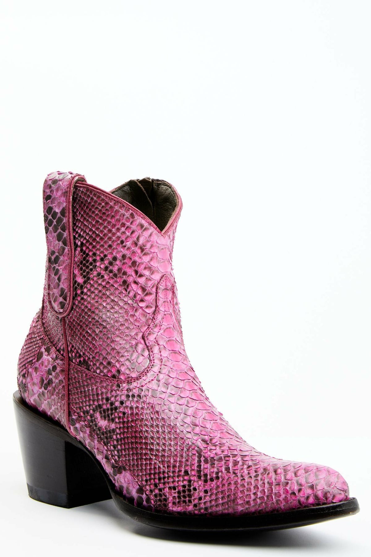 Exotic Python Western Bootie - Round Toe