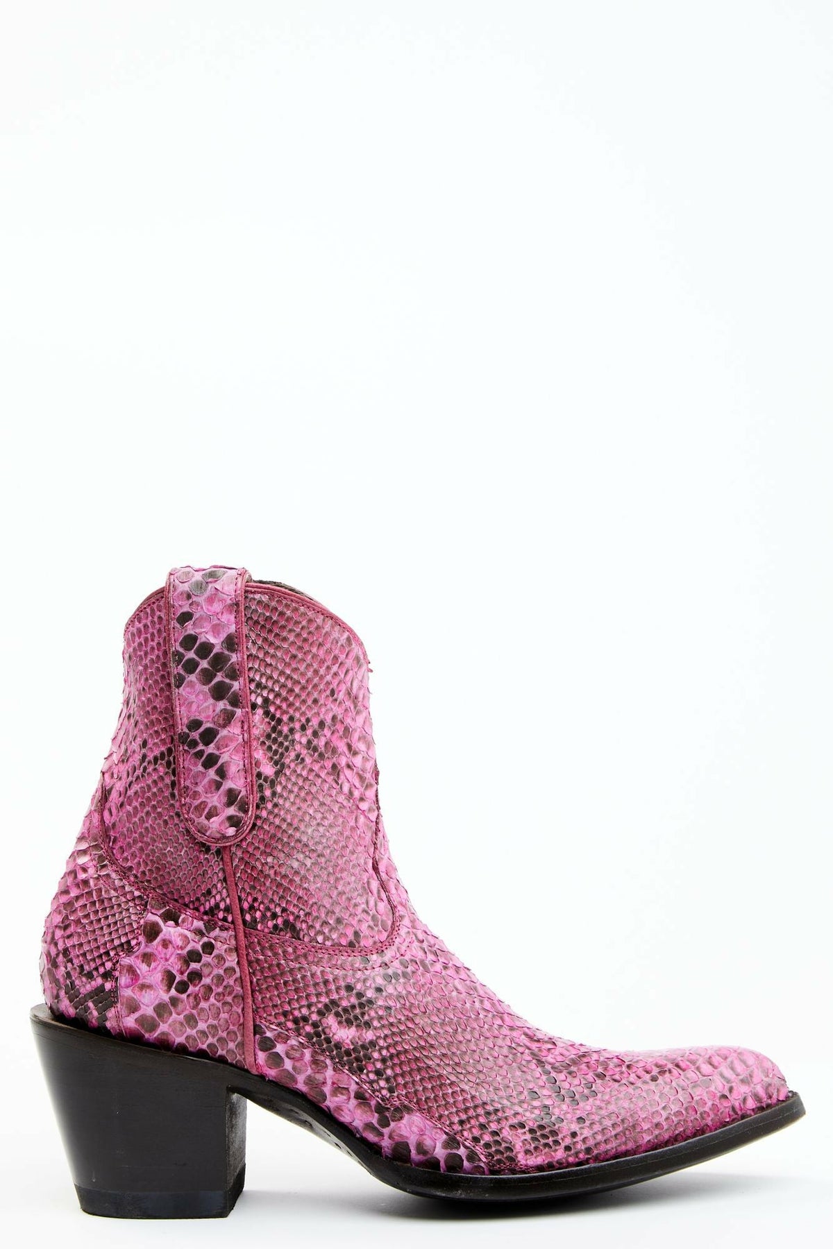 Exotic Python Western Bootie - Round Toe
