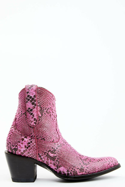 Exotic Python Western Bootie - Round Toe