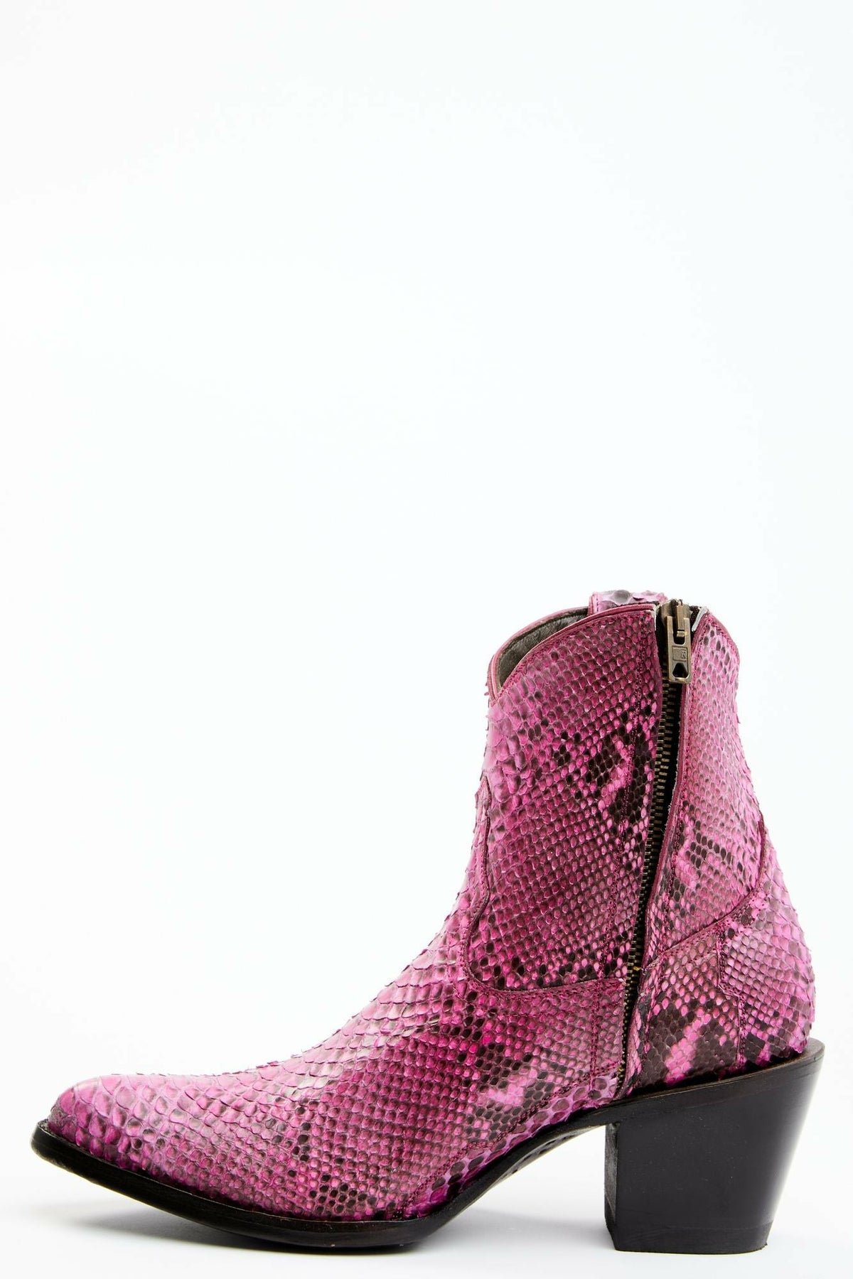 Exotic Python Western Bootie - Round Toe