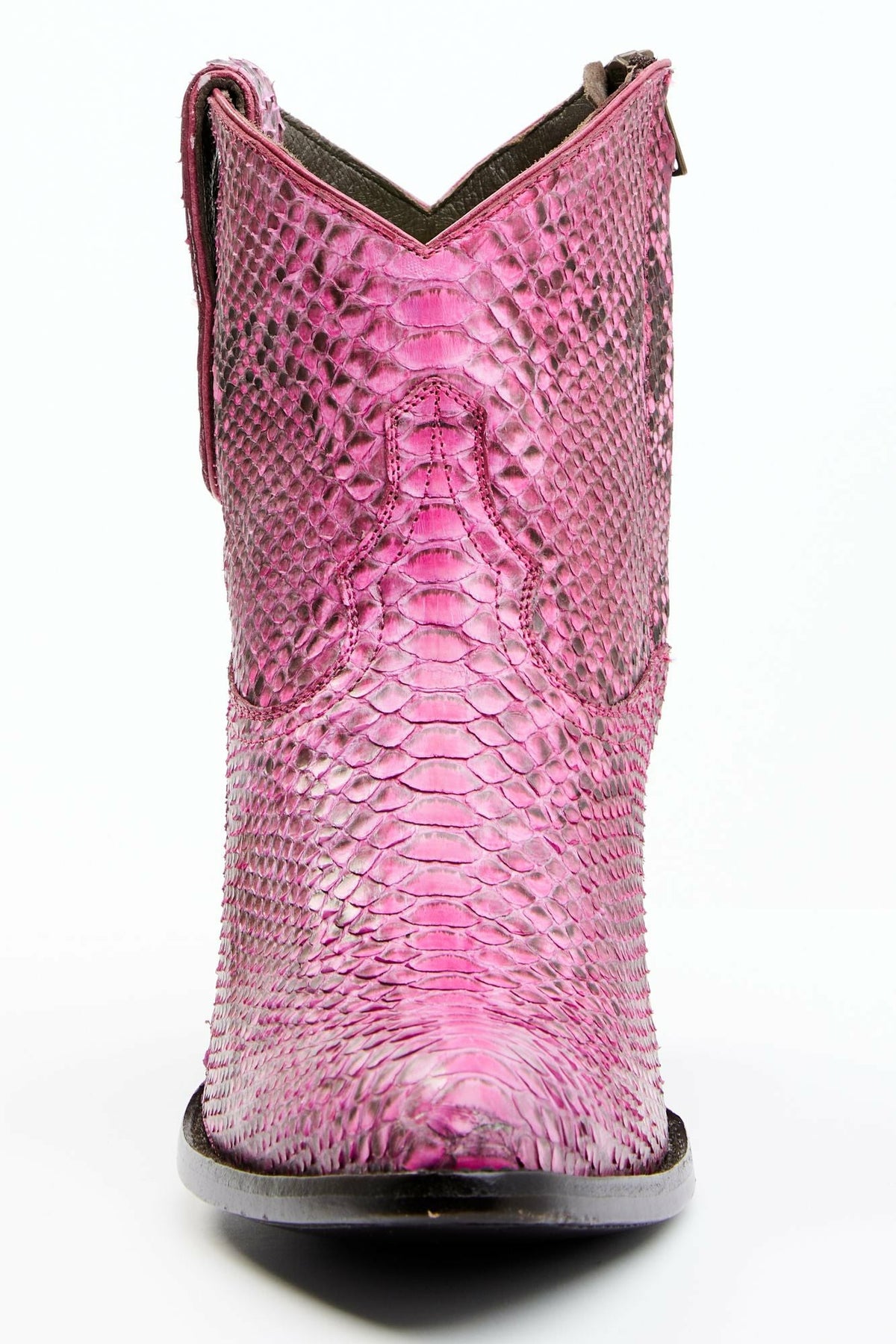 Exotic Python Western Bootie - Round Toe