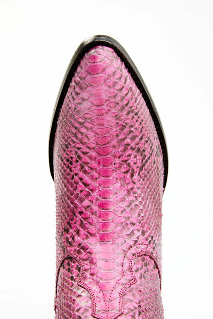 Exotic Python Western Bootie - Round Toe