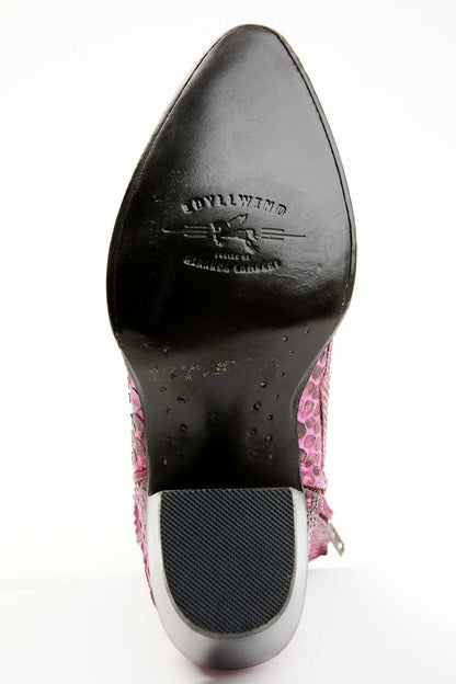 Exotic Python Western Bootie - Round Toe