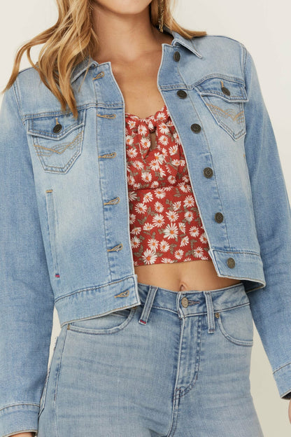 Signature Classic Grapevine Wash Denim Jacket