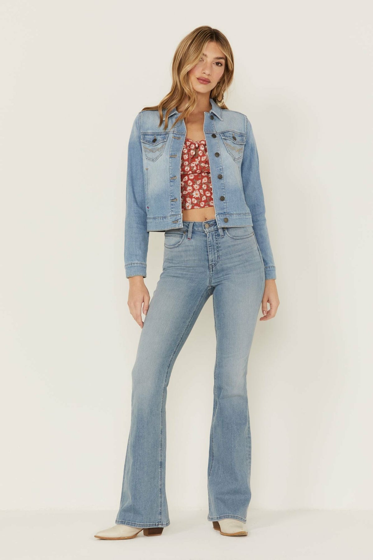 Signature Classic Grapevine Wash Denim Jacket