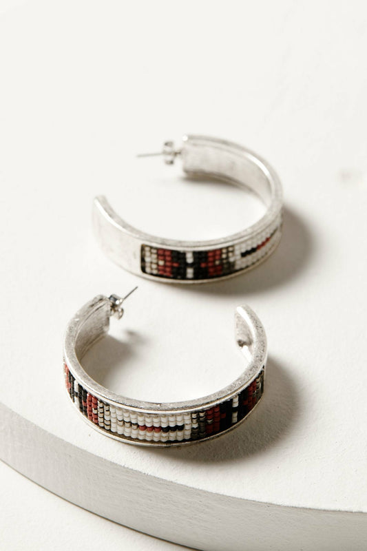 Cheshire Beaded Hoop Earrings