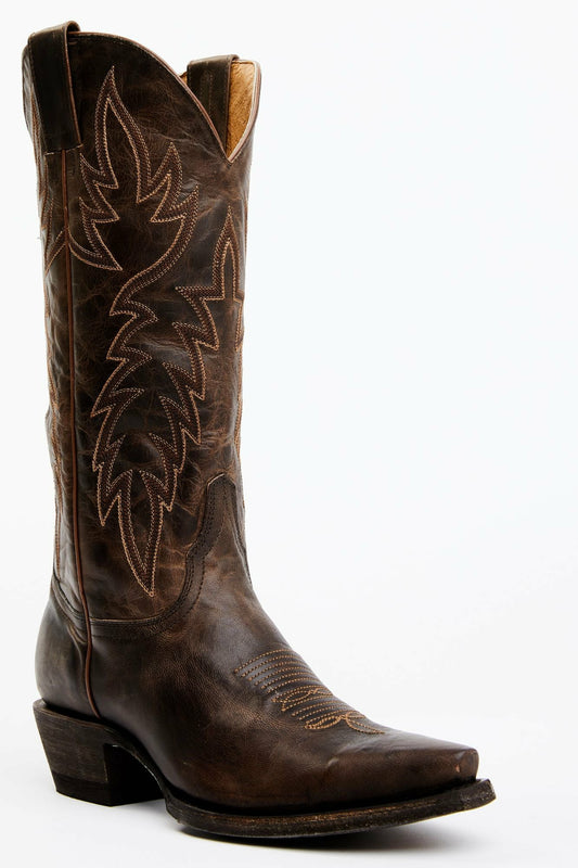 Wheeler Chocolate Western Performance Boots - Snip Toe