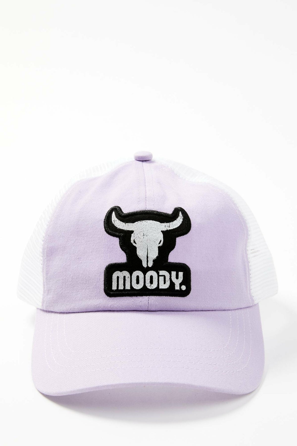 Moody Steer Head Mesh Back Baseball Hat