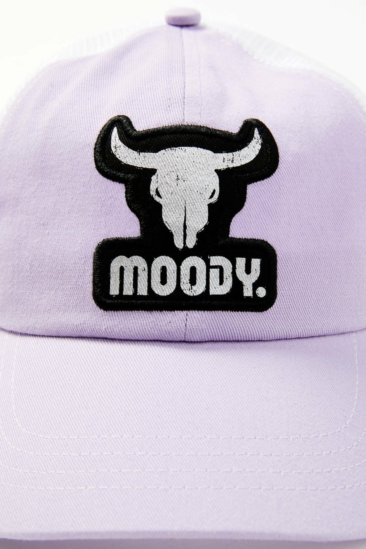 Moody Steer Head Mesh Back Baseball Hat
