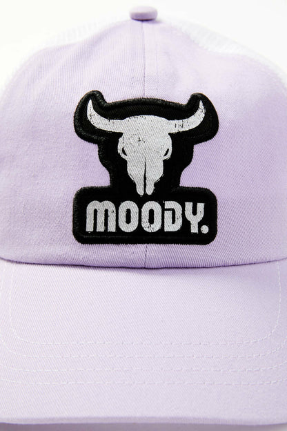 Moody Steer Head Mesh Back Baseball Hat