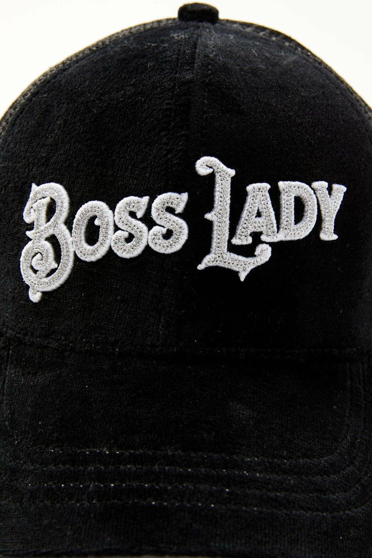 Boss Lady Velvet Mesh Back Baseball Hat