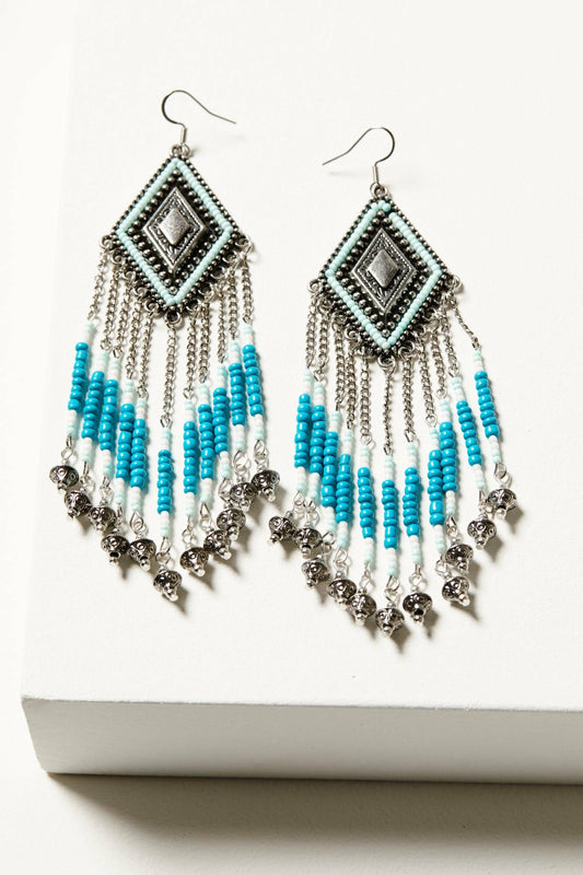 Legend Hall Beaded Fringe Earrings