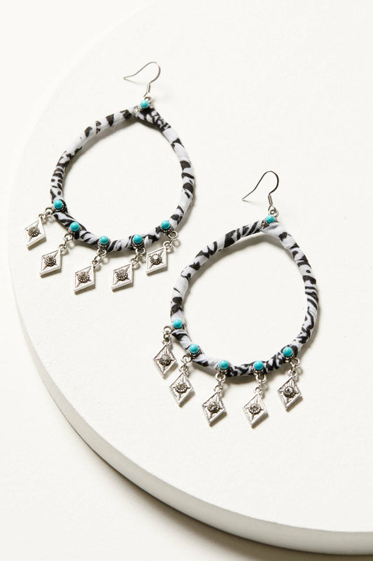 Camille Bandana Hoop Earrings